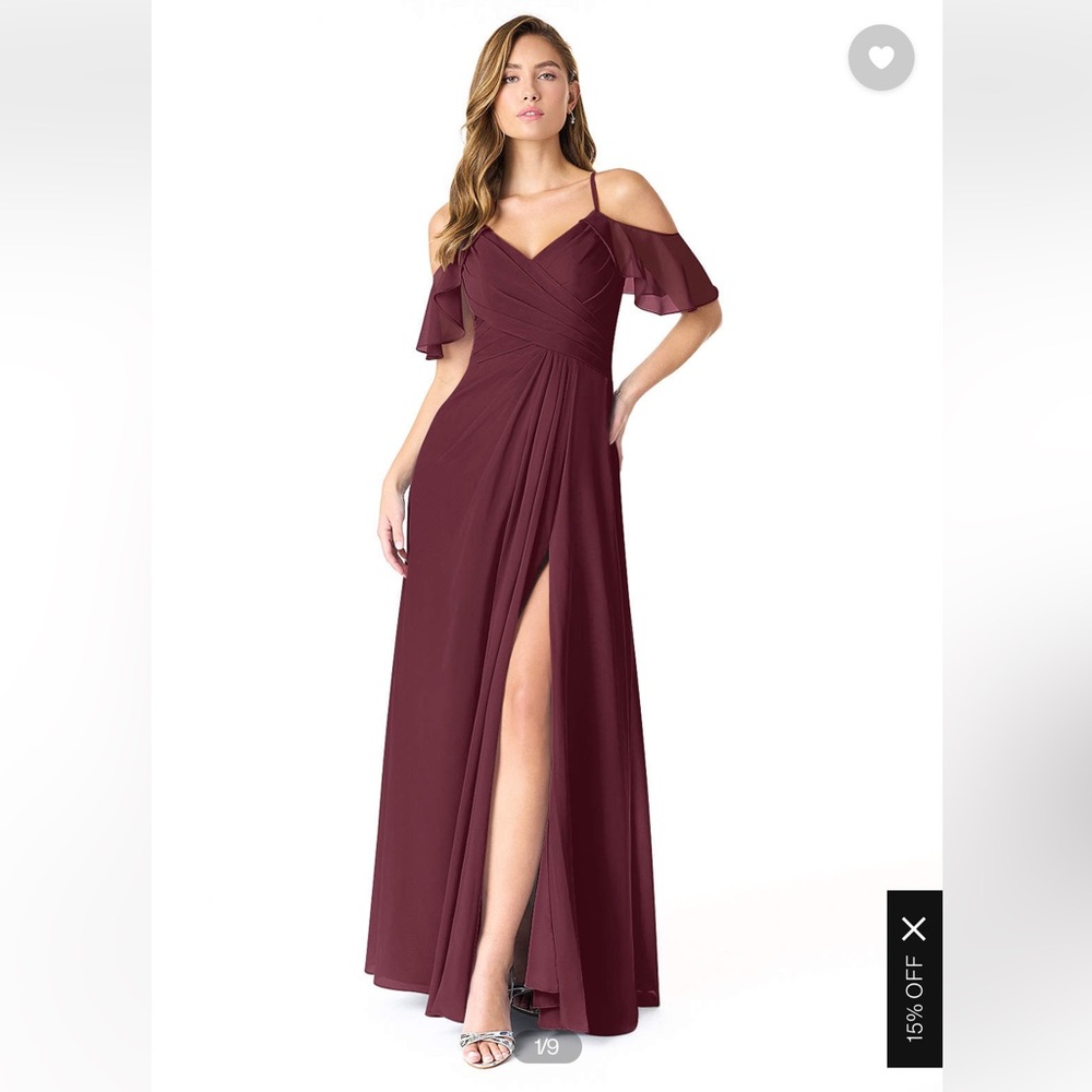 Azazie Dakota Dress in Cabernet Bridesmaid Dress